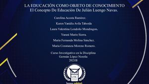 La Educación Como Objeto De Conocimiento El Concepto De Educación (1)