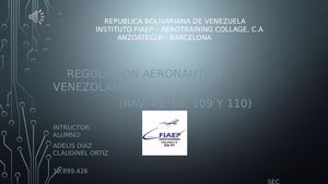 Diapositiva Regulacion Aeronautica Venezolana