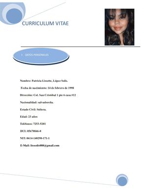Currículum Vitae En Español