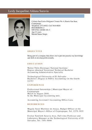 Curriculum Vitae Ingles