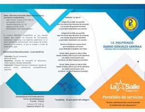 Portafolio De Servicios