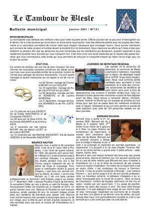 1611437396 Tambour De Blesle N 151 Janvier 2020