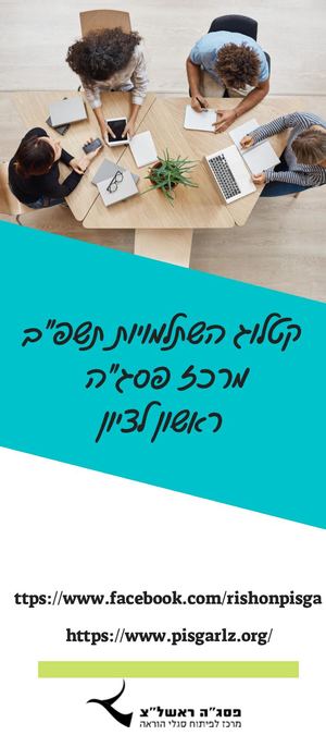 קטלוג קורסי פסגה ראשון לציון תשפב