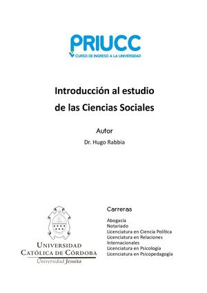 Modulo Intro Ciencias Sociales Material Estudio