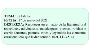 La Fabula (Ref Ll 3 5 1 )