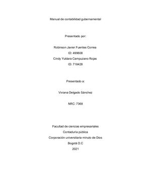 Manual De Contabilidad Gubernamental