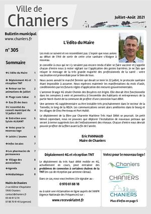 Bulletin Chaniers Juillet Aout 2021 n°305
