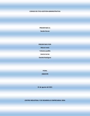 Codigo De Etica Gestion Administrativa