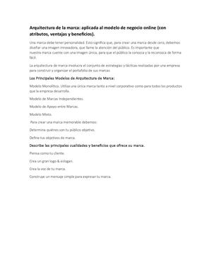 Arquitectura De La Marca