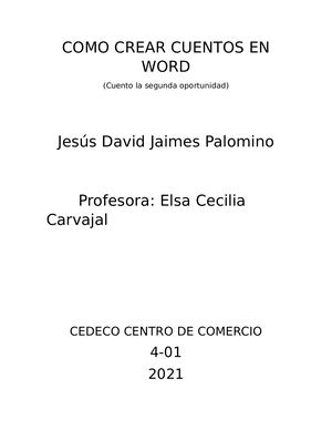 Como Crear Cuentos En Word