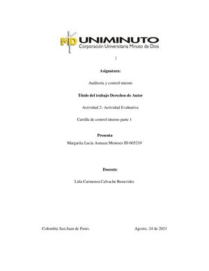 Actividad 2 Cartilla De Control Interno Parte 1