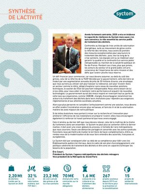 Synthèse de l'activité 2020