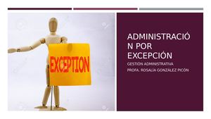 Administración Por Excepción