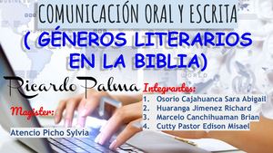 SESIÓN N°14 Generos Literarios De La Biblia