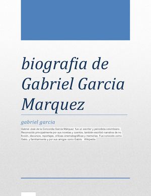 Biografia De Gabriel Garcia