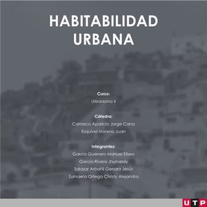 Habitabilidad Urbana G2