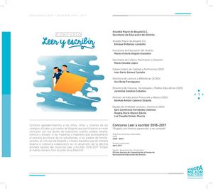 Cartilla Concurso Leer y Escribir SED 2016 - 2017
