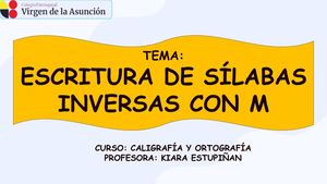 Clase 3 Escritura De Sílabas Inversas Con M