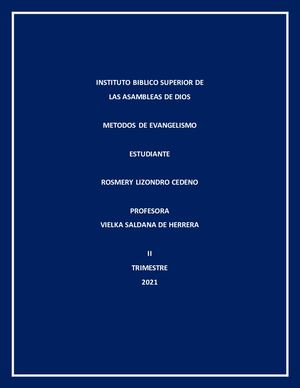 Metodos De Evangelismo Final