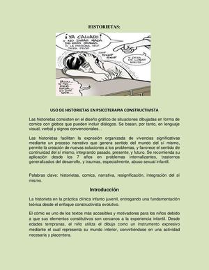 Psicoterapia Del Niño Historietas