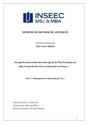 En quoi les innovations des start-ups de la WineTech peuvent aider le marché du vin à se réinventer en France ?