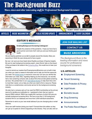 BACKGROUND BUZZ - AUGUST 2021
