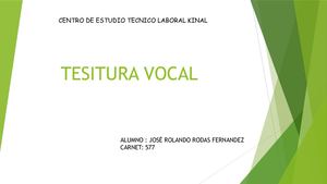 Tesitura Vocal