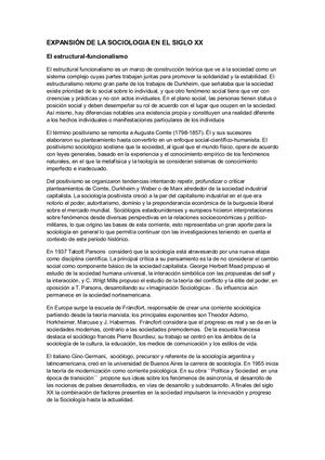 Expansión De La Sociologia En El Siglo Xx (1)