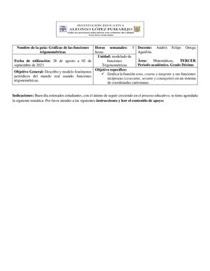 Modelado De Funciones Trigonométricas