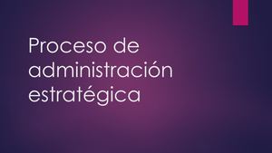 Proceso De Administración Estratégica