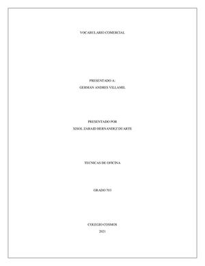 Vocabulario Comercial