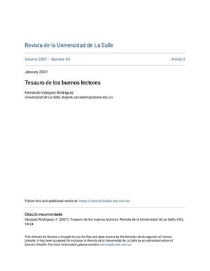 Tesauro De Los Buenos Lectores
