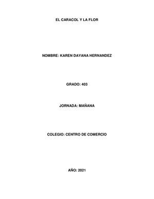 Cuento El Caracol Y La Flor