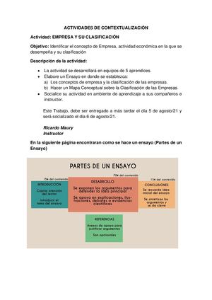 Empresa Y Su Clasificación