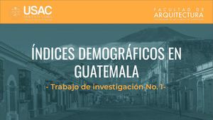 Índice Demográfico En Guatemala