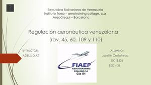 Diapositiva Regulacion Aeronautica Venezolana