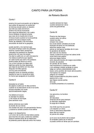 Canto Para Un Poema Pdf