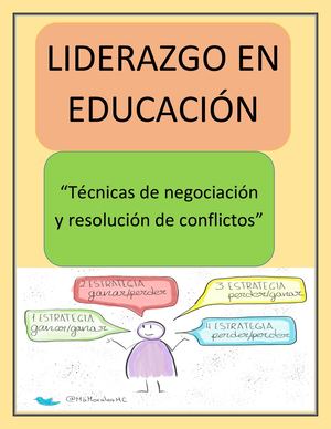 “Técnicas de negociación y resolución de conflictos”.