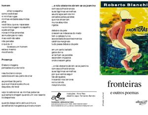 Fronteiras Poemas De Roberto Bianchi Em Português (2)