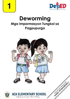 G1 Modyul 1 Deworming Impormasyon Sa Pagpupurga