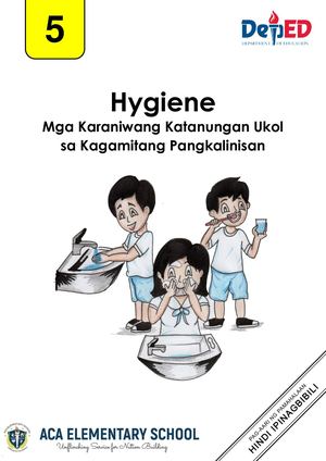 Module 14 Hygiene Mga Karaniwang Tanong Ukol Sa Kagamitang Pangkalinisan Grade 5