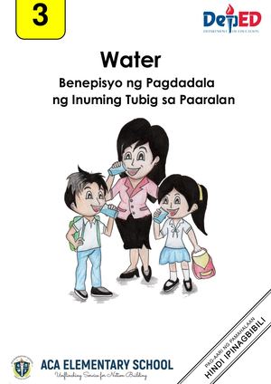 G3 M4 Benepisyo Ng Pagdadala Ng Inuming Tubig Sa Paaralan .