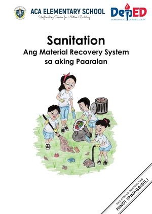 Ang Material Recovery System Sa Aking Paaralan Final Ann