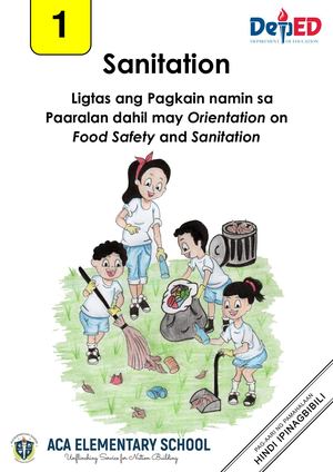 34 Sanitation Ligtas Ang Pagkain Namin Sa Paaralan Dahil May Orientation On Food Safety And Sanitation