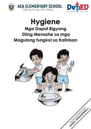 Mga Dapat Bigyang Diing Mensahe Sa Mga Magulang Tungkol Sa Kalinisan
