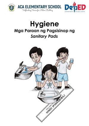Module 13 Hygiene Mga Paraan Ng Pagsisinop Ng Sanitary Pads