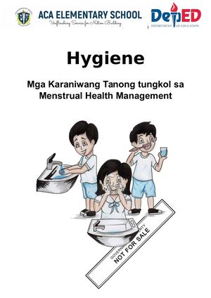 Module 18 Hygiene Mga Karaniwang Tanong Tungkol Sa Menstrual Health Management