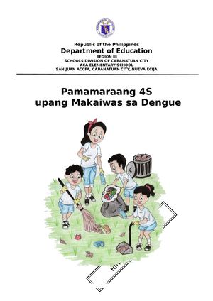 32 Sanitation Pamamaraang 4s Upang Makauwas Sa Dengue