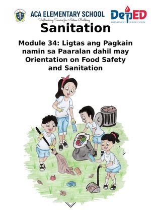 34 Sanitation Ligtas Ang Pagkain Namin Sa Paaralan Dahil May Orientation On Food Safety And Sanitation