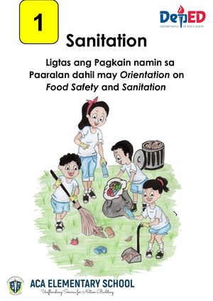 34 Sanitation Ligtas Ang Pagkain Namin Sa Paaralan Dahil May Orientation On Food Safety And Sanitation